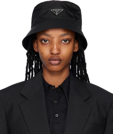 prada bucket hat nylon|black nylon bucket hat.